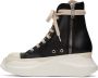Rick Owens DRKSHDW Black Abstract High-Top Sneakers - Thumbnail 7