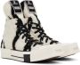 Rick Owens DRKSHDW Black & White Converse Edition Turbodrk Sneakers - Thumbnail 4