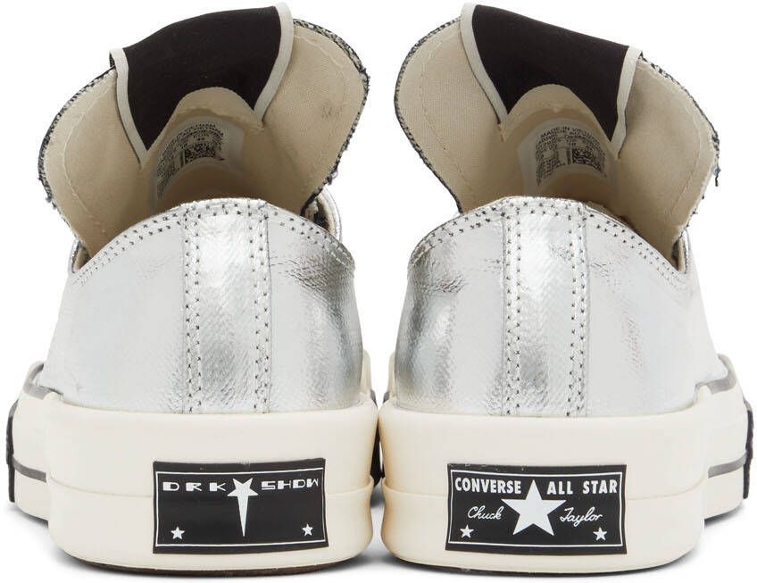 Rick Owens Drkshdw Silver Converse Edition Turbodrk Chuck 70 Low Sneakers