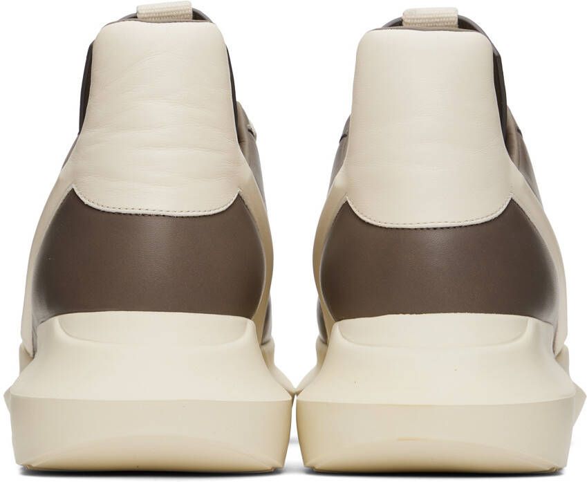 Rick Owens Gray & Off-White Geth Sneakers