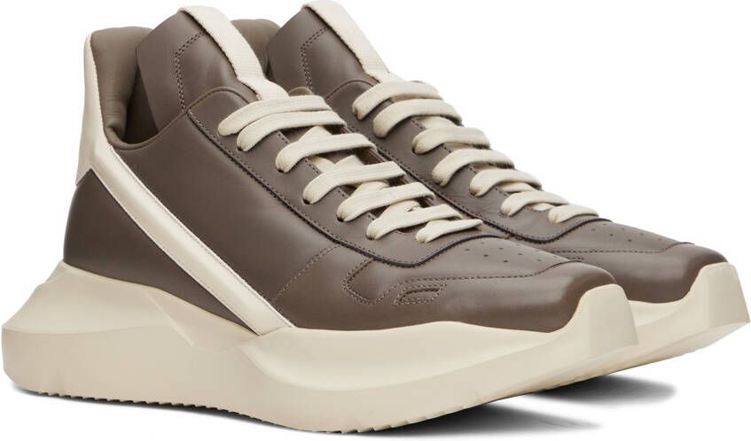 Rick Owens Gray & Off-White Geth Sneakers