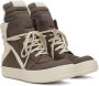 Rick Owens Gray Geobasket Sneakers - Thumbnail 4