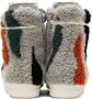Rick Owens Gray Strobe Shearling Sneakers - Thumbnail 2