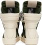 Rick Owens Green & Off-White Geobasket Sneakers - Thumbnail 2