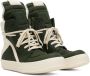 Rick Owens Green & Off-White Geobasket Sneakers - Thumbnail 4