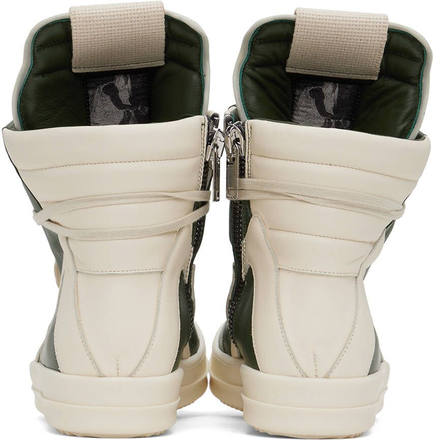 Rick Owens Green Geobasket Sneakers