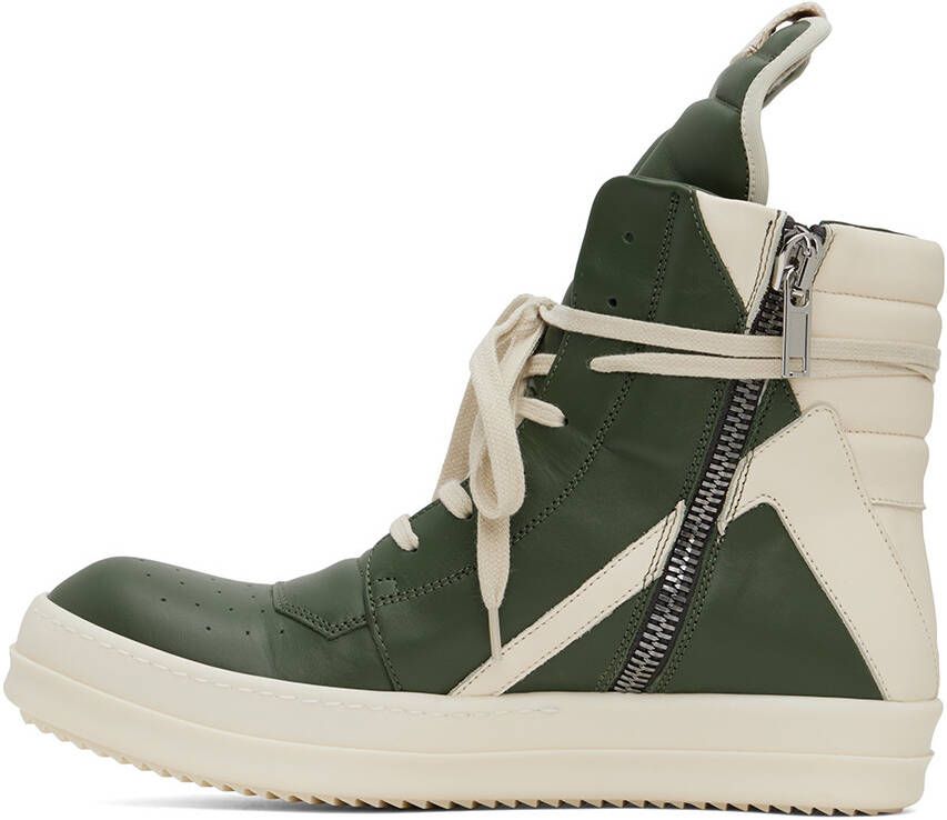 Rick Owens Green Geobasket Sneakers