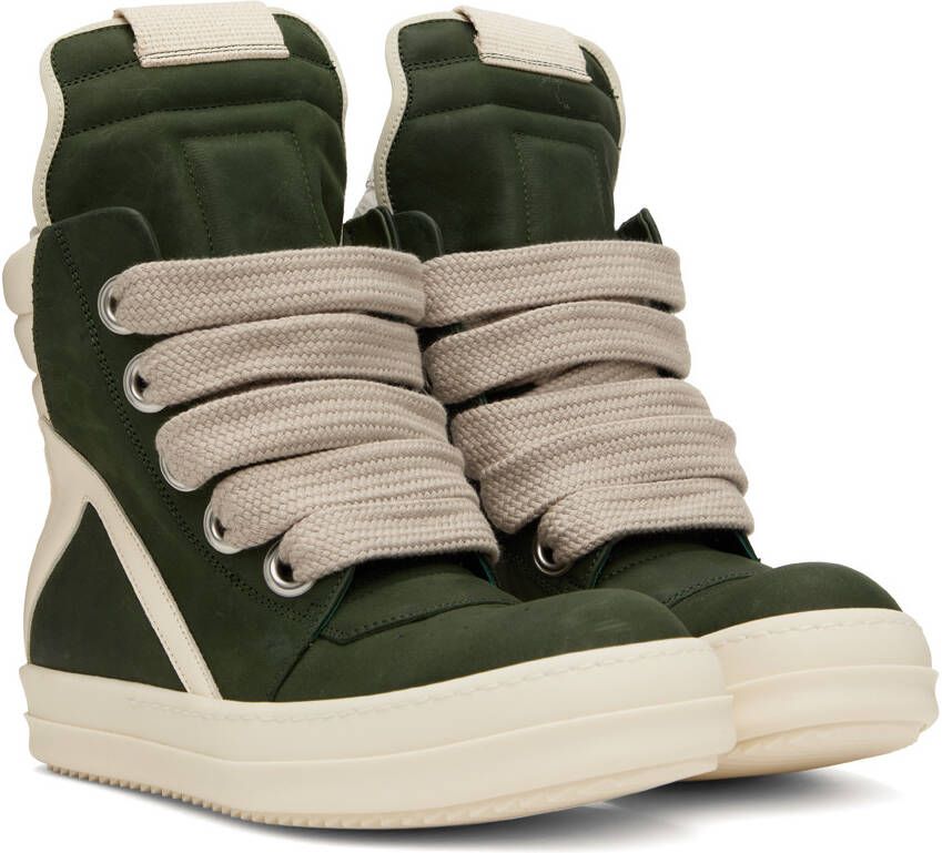 Rick Owens Green Geobasket Sneakers