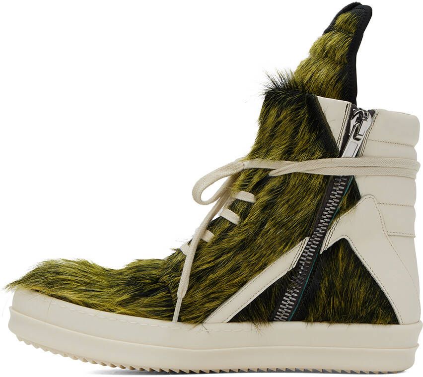 Rick Owens Green Geobasket Sneakers