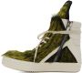 Rick Owens Green Geobasket Sneakers - Thumbnail 3