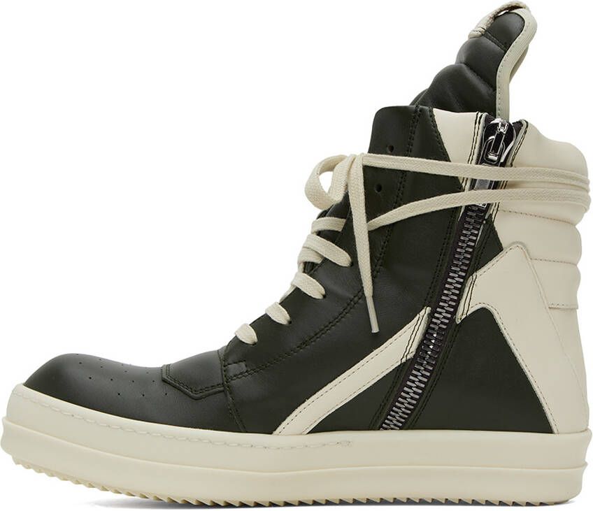 Rick Owens Green Geobasket Sneakers