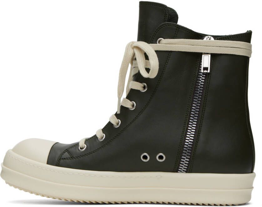 Rick Owens Green High Sneakers