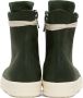 Rick Owens Green Nubuck High Sneakers - Thumbnail 2