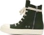 Rick Owens Green Nubuck High Sneakers - Thumbnail 3