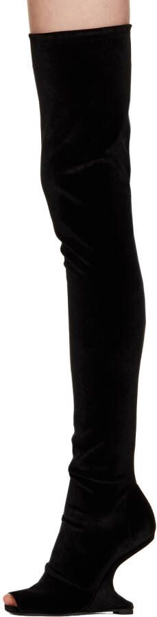Rick Owens Lilies Black Cantilever Tall Boots