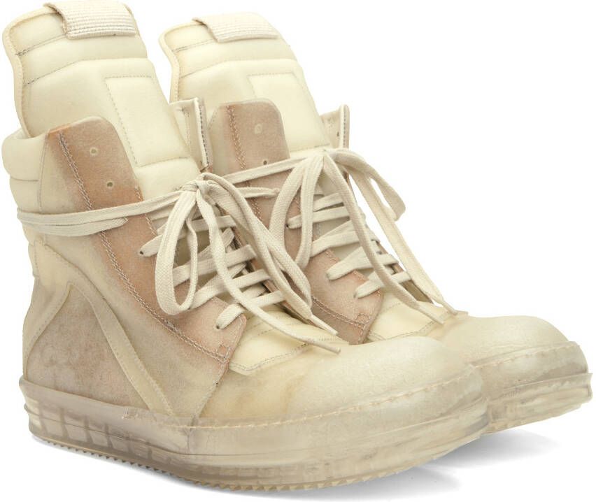 Rick Owens Off-White Geobasket Sneakers