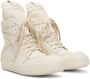 Rick Owens Off-White Geobasket Sneakers - Thumbnail 4