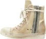 Rick Owens Off-White Leather High Sneakers - Thumbnail 3