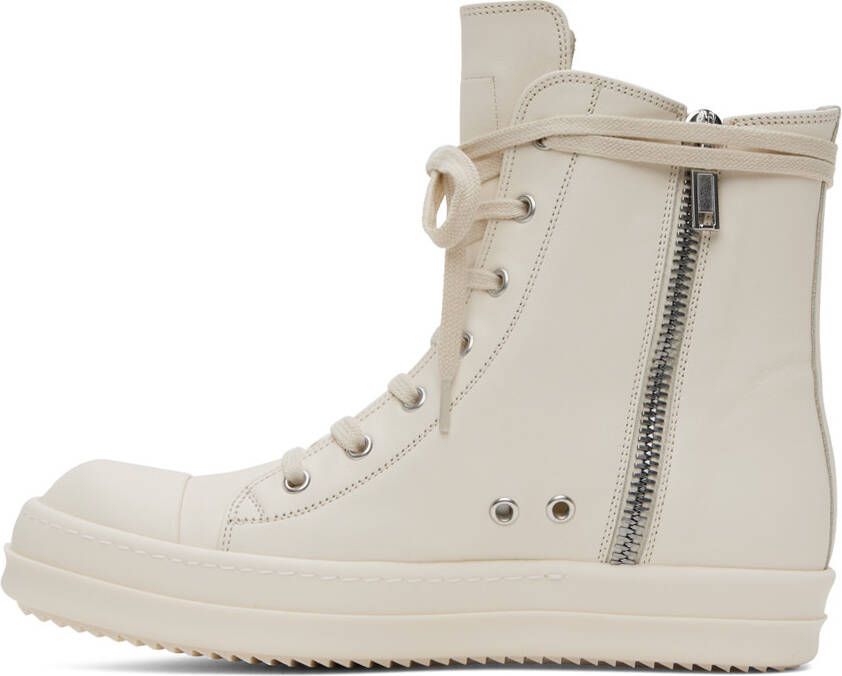Rick Owens Off-White Leather Sneakers