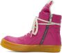 Rick Owens Pink Geobasket Sneakers - Thumbnail 3