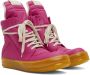 Rick Owens Pink Geobasket Sneakers - Thumbnail 4