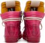 Rick Owens Pink Geobasket Sneakers - Thumbnail 2