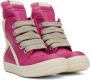 Rick Owens Pink Geobasket Sneakers - Thumbnail 4