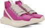 Rick Owens Pink Zip-Up Sneakers - Thumbnail 9