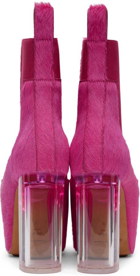 Rick Owens Pink Grilled Boots