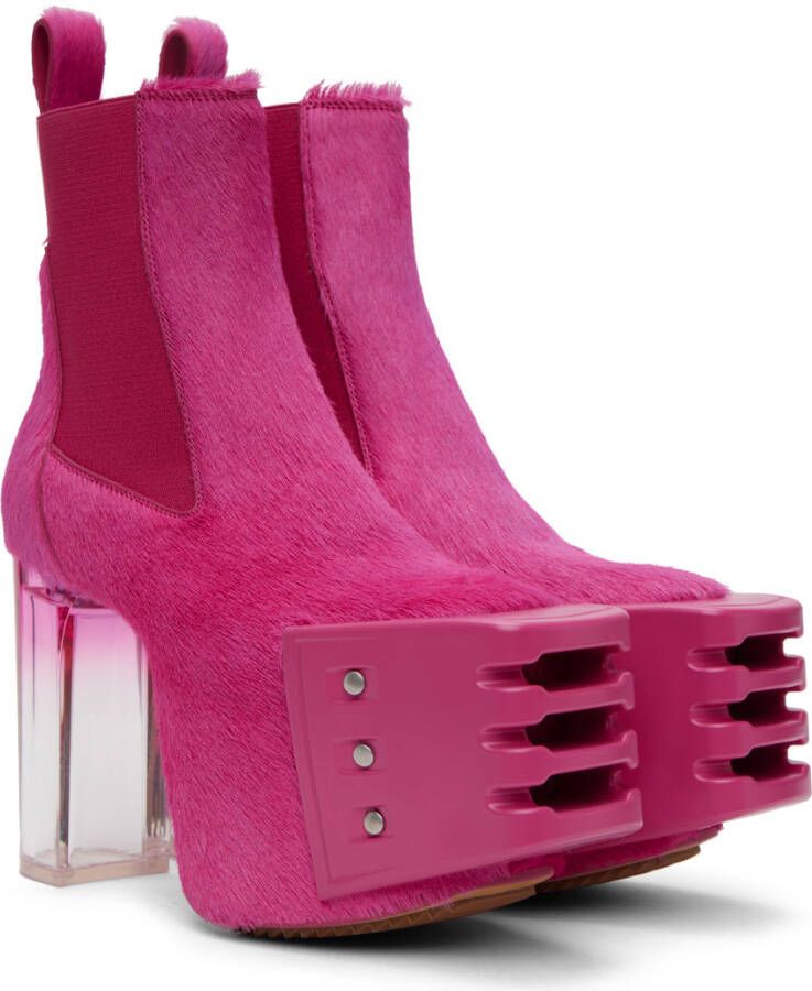 Rick Owens Pink Grilled Boots
