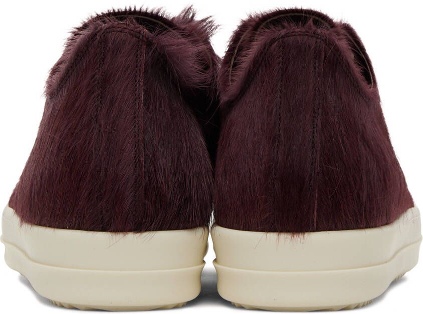 Rick Owens Purple Fur Sneakers