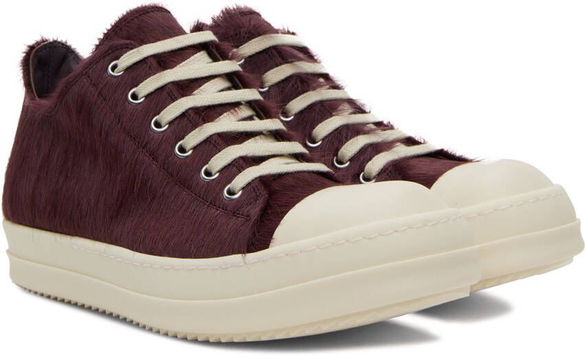 Rick Owens Purple Fur Sneakers