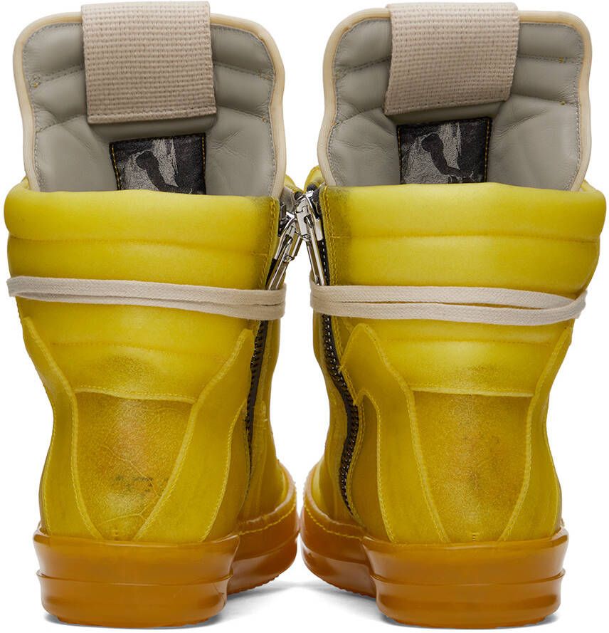 Rick Owens Yellow Geobasket Sneakers - Dressed.com