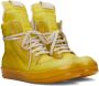 Rick Owens Yellow Geobasket Sneakers - Thumbnail 4