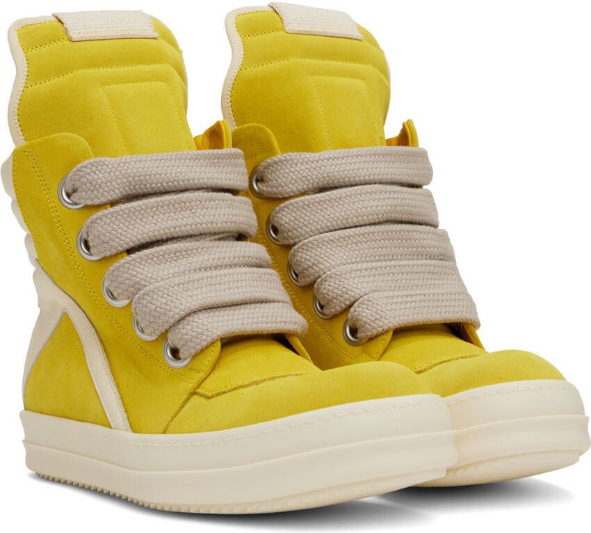 Rick Owens Yellow Geobasket Sneakers