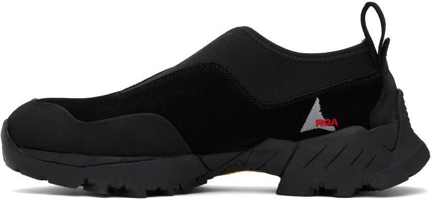 ROA Black Slip-On Sneakers
