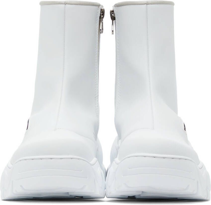 Rombaut White Future Leather Boccaccio II Lite Ankle Boots