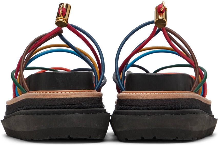 sacai Black Platform Sandals