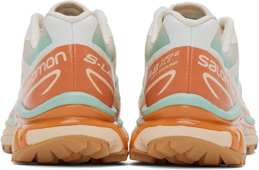Salomon Beige & Orange XT-6 Skyline Sneakers