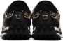 Salvatore Ferragamo Black & Beige Monogram Sneakers - Thumbnail 2