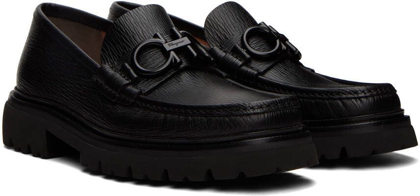 Ferragamo Black Bleecker Loafers