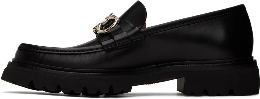 Ferragamo Black Bleeker Loafers