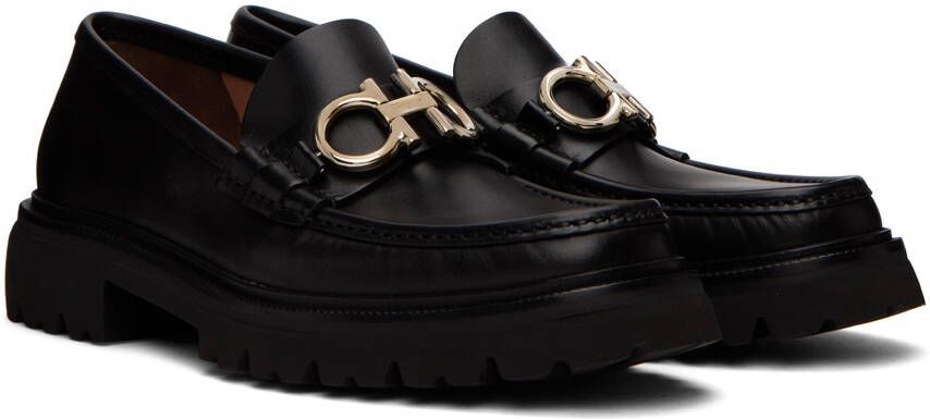 Ferragamo Black Bleeker Loafers