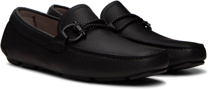 Ferragamo Black Driver Loafers