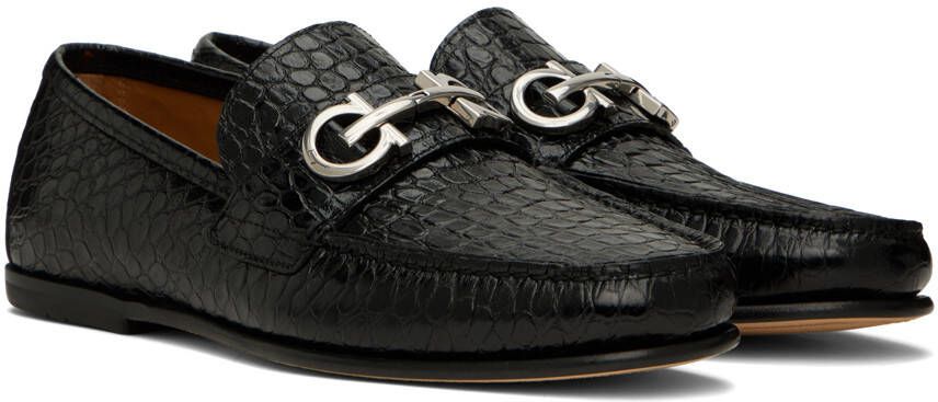 Ferragamo Black Galileo Loafers