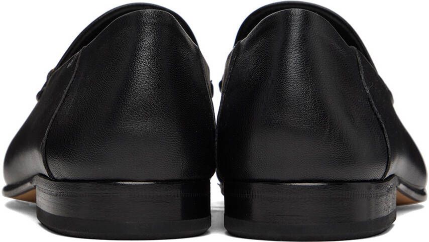 Ferragamo Black Gancini Loafers