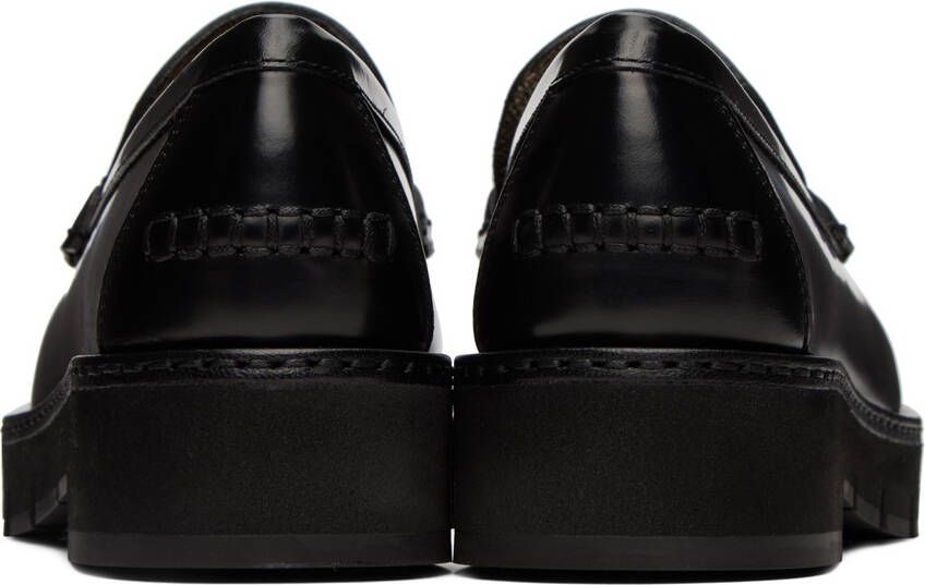 Ferragamo Black Gancini Loafers