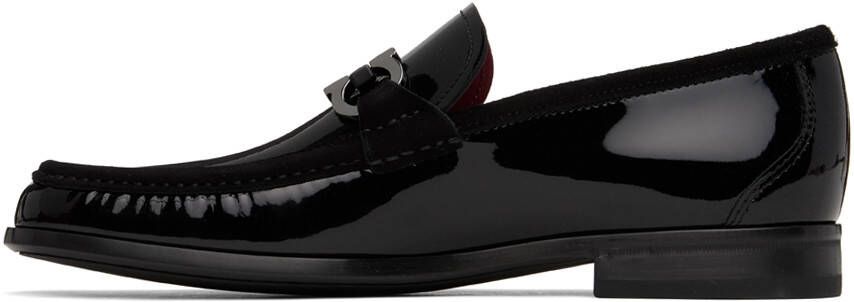 Ferragamo Black Gancini Loafers