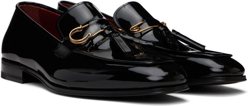 Ferragamo Black Giuseppe Leather Loafers