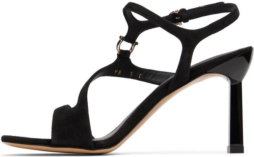 Ferragamo Black Jille Heeled Sandals
